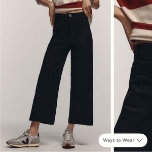 Anthropologie The Colette Crop Wide-Leg Pants by Maeve